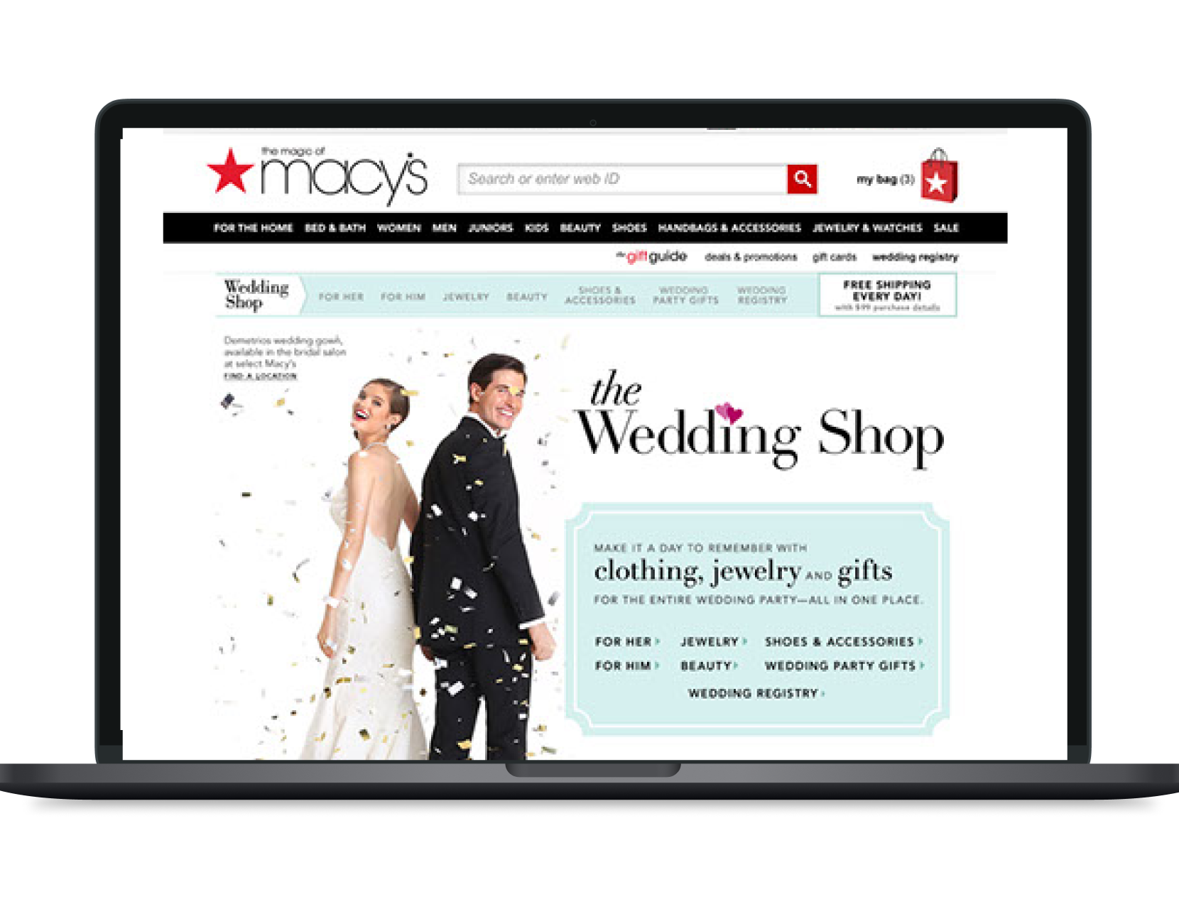 Macy's e-commerce screen